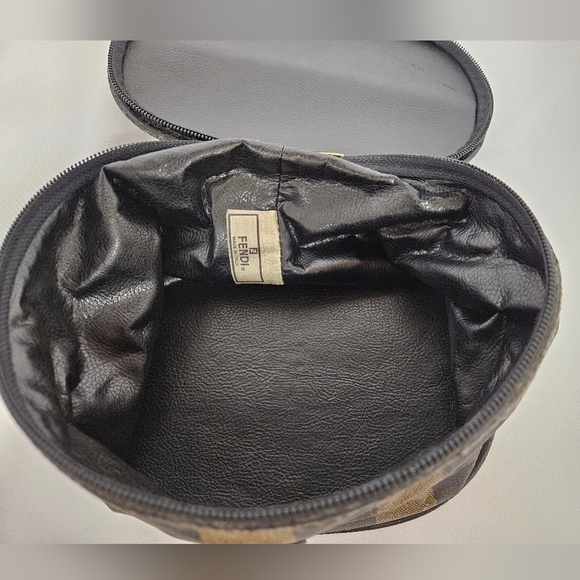 Fendi Vintage FF Vanity Bag in Pequin Stripe with Gold Hardware - Picture 11 of 13
